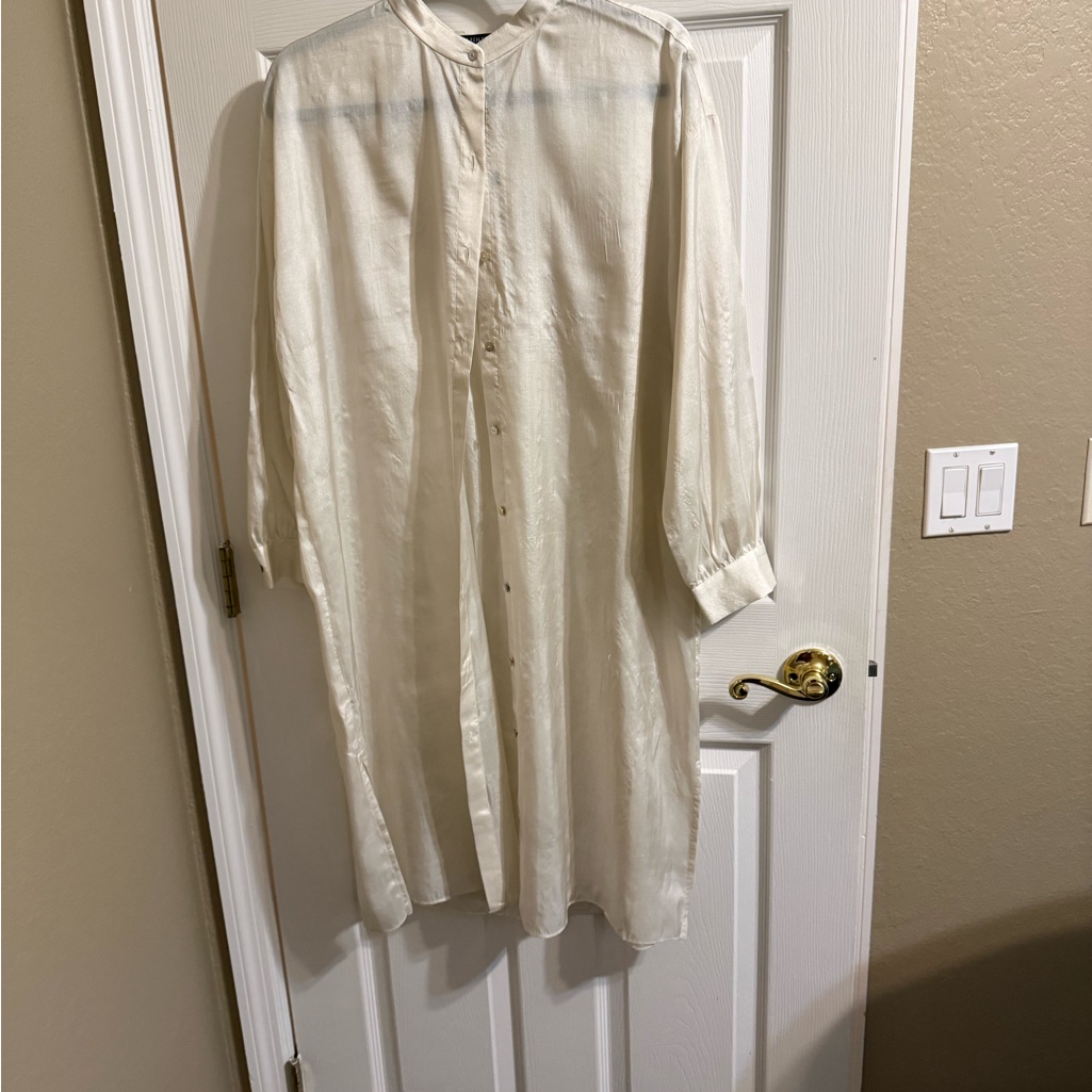 100% Silk Eileen Fisher Boxy Long Shirt/Dress